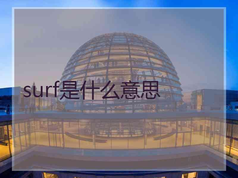 surf是什么意思