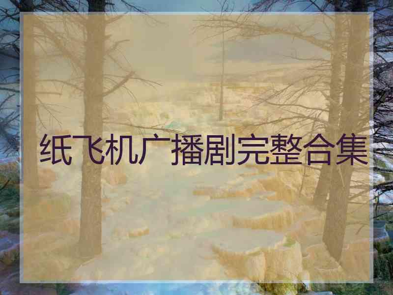 纸飞机广播剧完整合集
