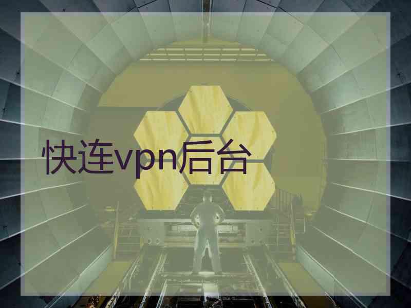 快连vpn后台