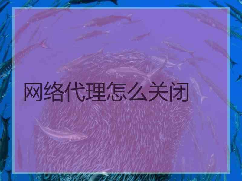 网络代理怎么关闭