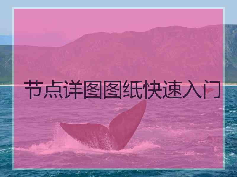 节点详图图纸快速入门