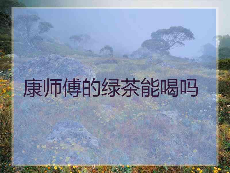 康师傅的绿茶能喝吗