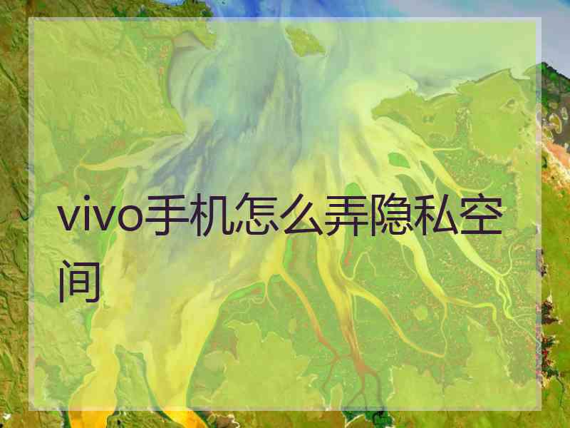 vivo手机怎么弄隐私空间