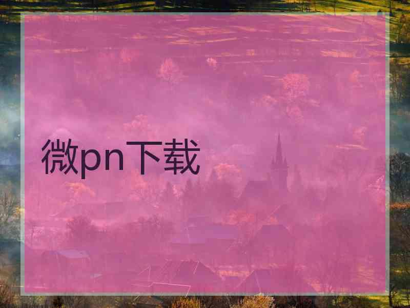 微pn下载