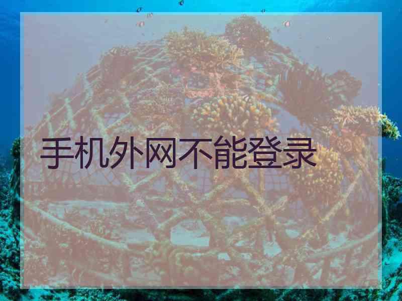 手机外网不能登录