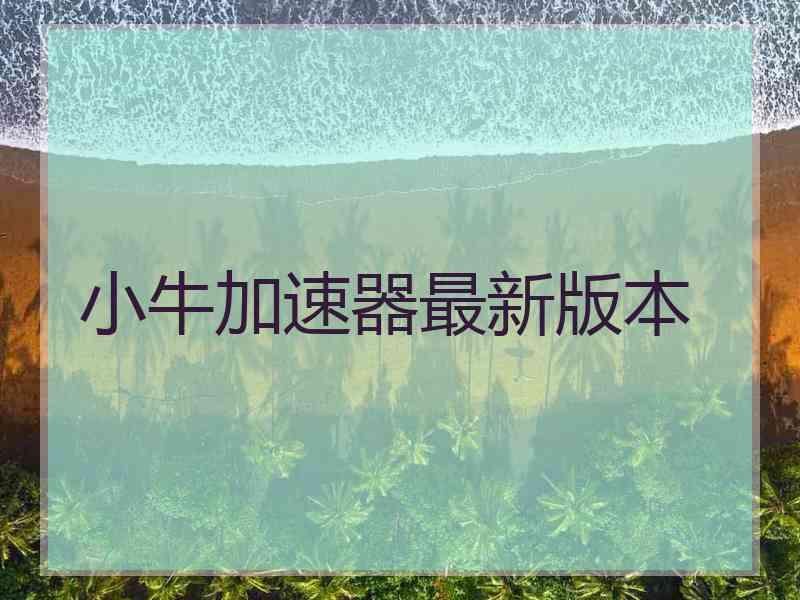 小牛加速器最新版本