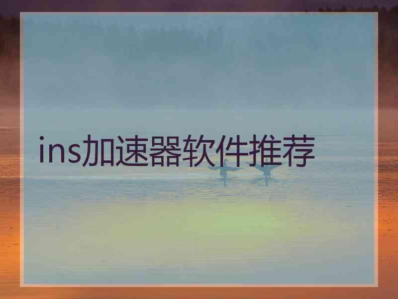 ins加速器软件推荐