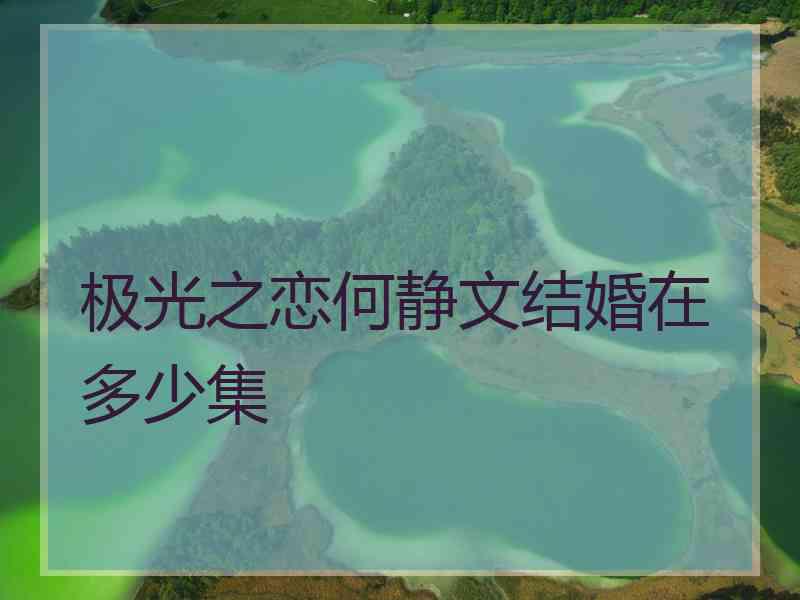 极光之恋何静文结婚在多少集