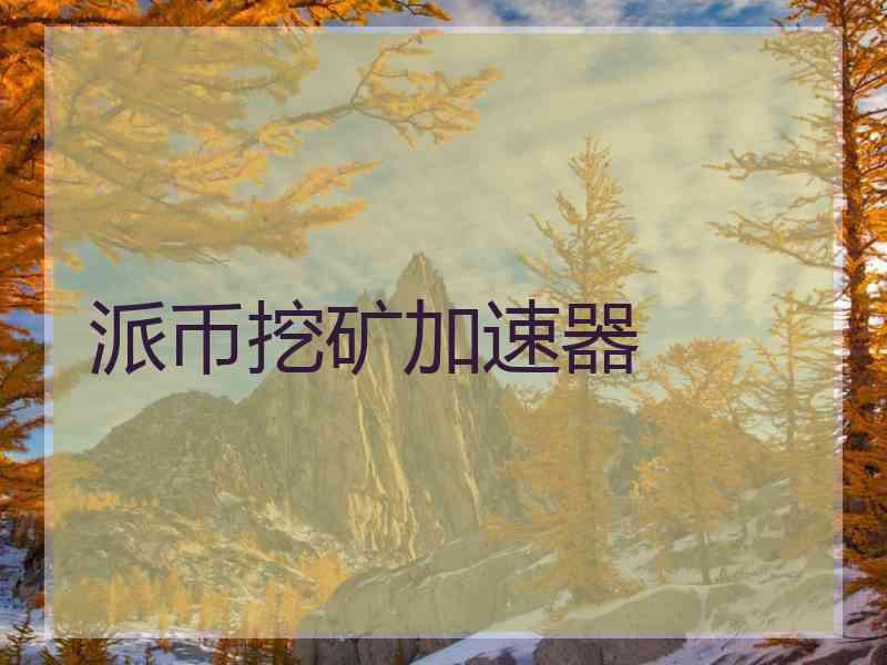 派币挖矿加速器