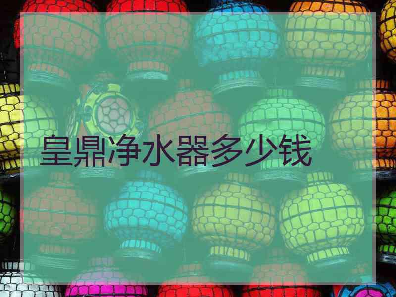 皇鼎净水器多少钱