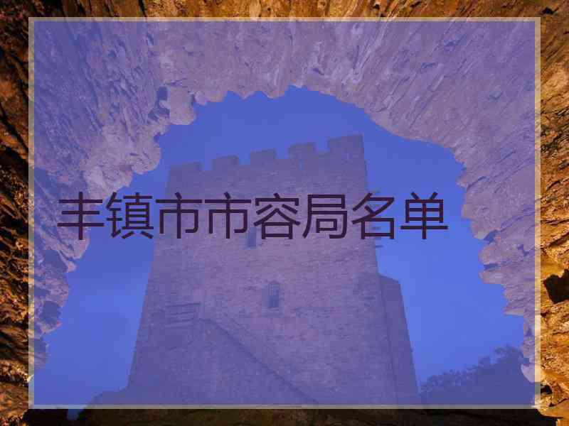丰镇市市容局名单