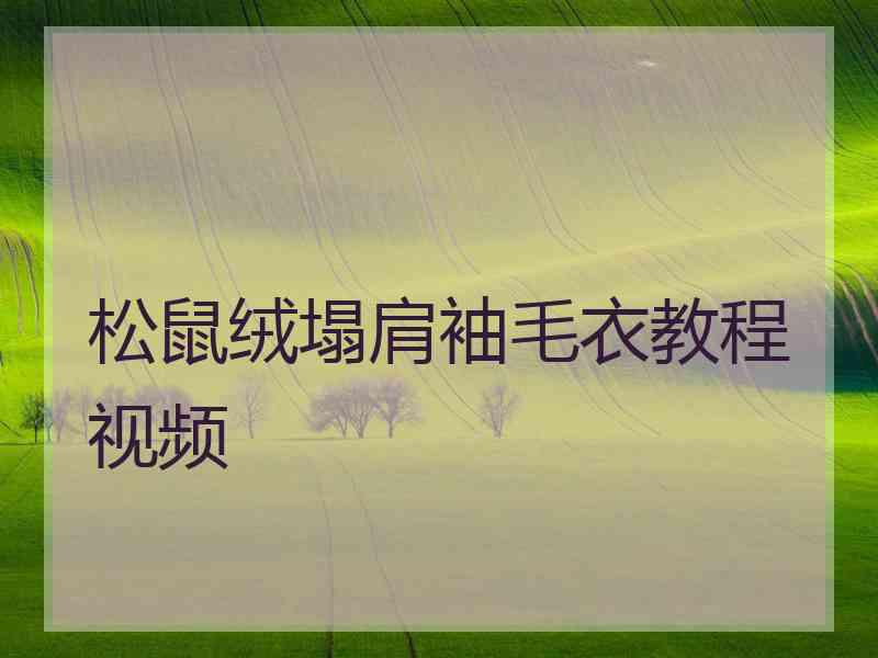 松鼠绒塌肩袖毛衣教程视频