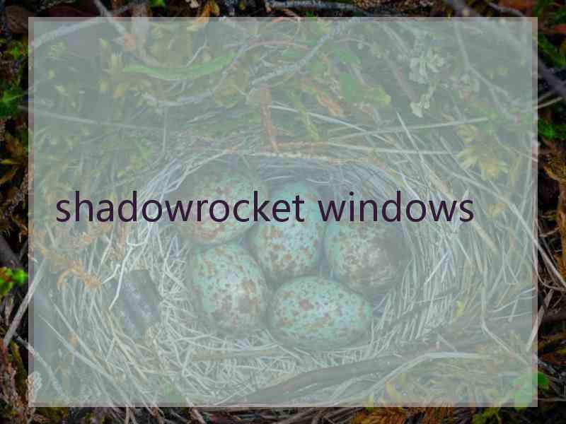 shadowrocket windows