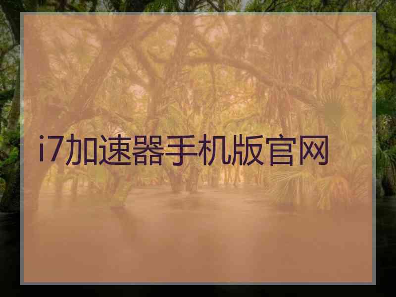 i7加速器手机版官网