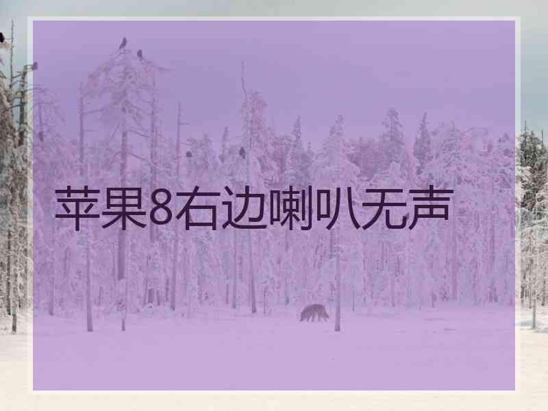 苹果8右边喇叭无声