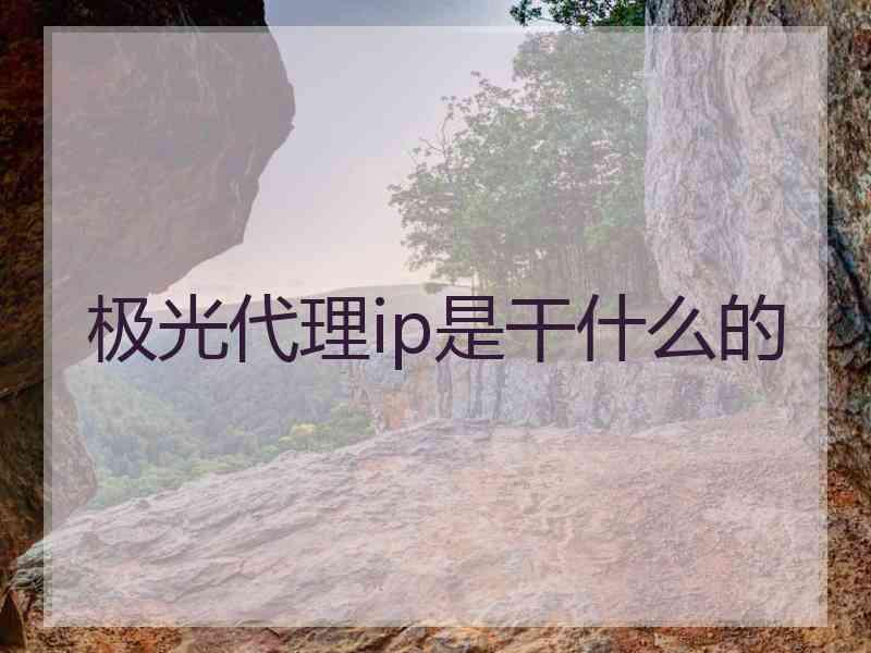 极光代理ip是干什么的