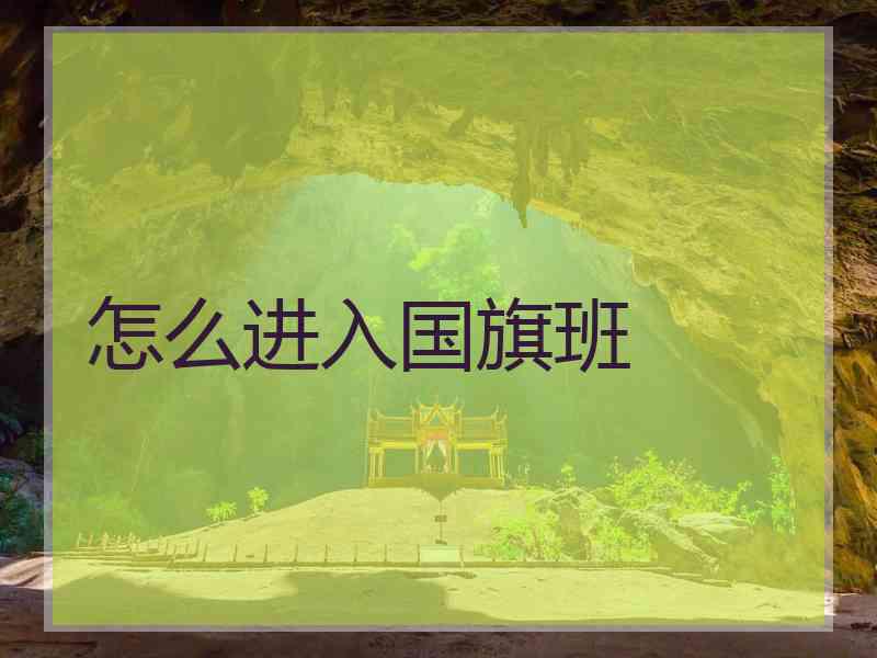 怎么进入国旗班