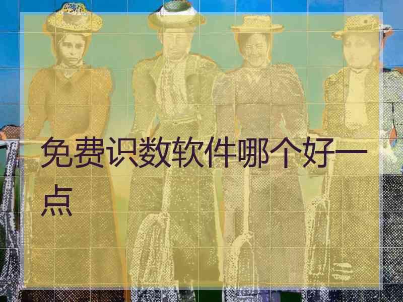 免费识数软件哪个好一点